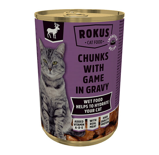 Rokus ar medījuma gaļu kaķiem game 415g
