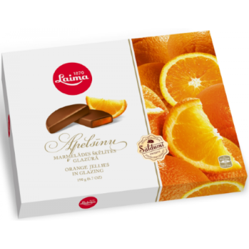 Marmelādes šķēlītēs glazūrā LAIMA, 190g