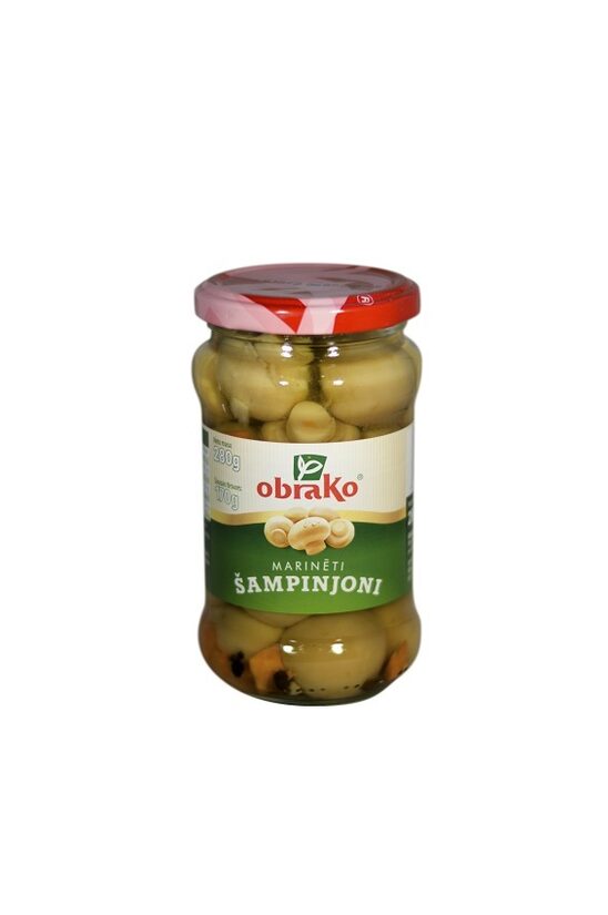Šampinjoni marinēti OBRAKO, 580ml/530g
