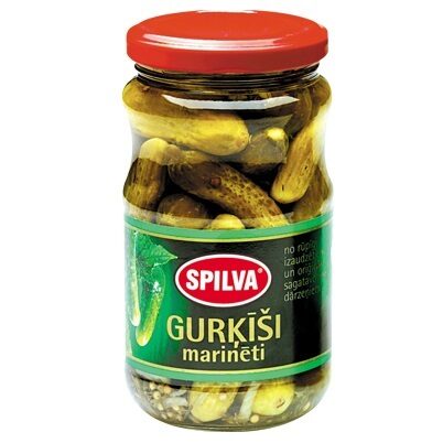 Gurķi marinēti SPILVA 3-6cm, 370ml/360g