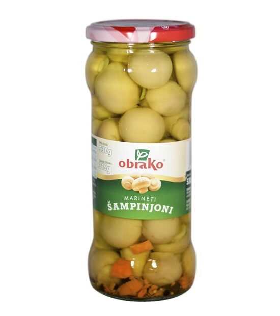 Šampinjoni marinēti OBRAKO, 314ml