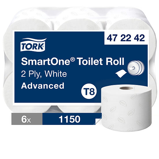Tualetes papīrs TORK SmartOne T8, 2 slāņi, 207m, 1150 lapas, 472242