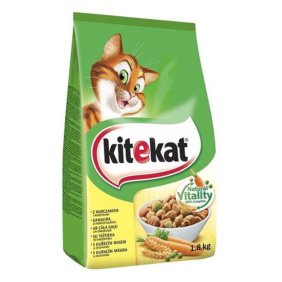 Kitekat ar cāļa gaļu un dārzeņiem 1.8 kg