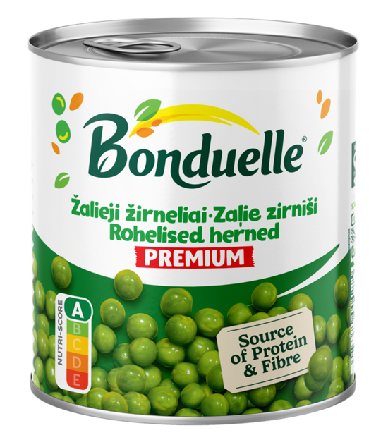Zaļie zirnīši Bonduelle, 800g/530g
