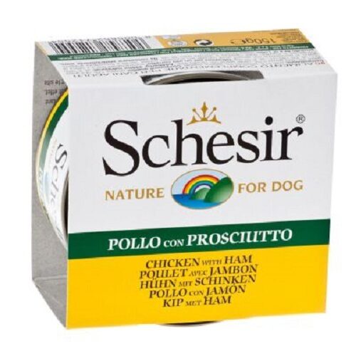 Konservi suņiem SCHESIR vista un šķinķis, 150g