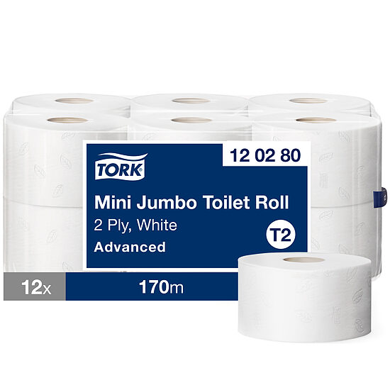 Tualetes papīrs TORK Advanced T2, 2 slāņi, 170m, 850 loksnes, 120280