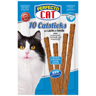 Gardums kaķiem PERFECTO lasis, forele, 10gab, 50g