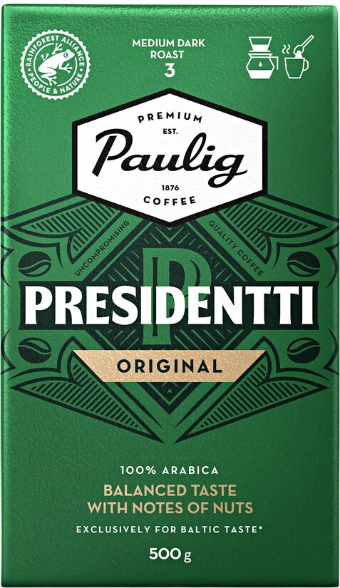 Paulig Presidentti malta kafija, 500g