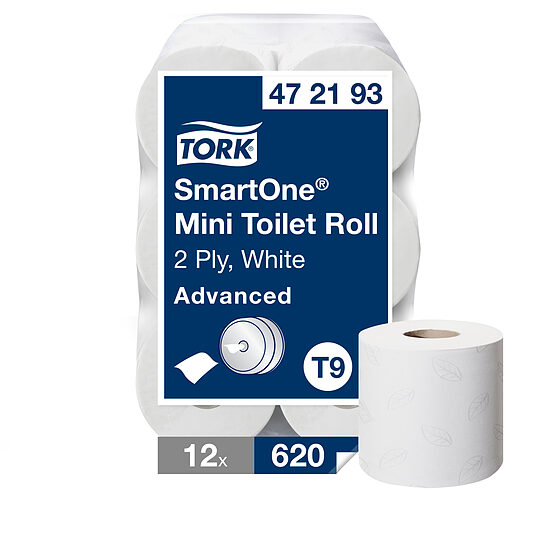 Tualetes papīrs Tork SmartOne Mini T9, 2 kārtas, 111m, 620 lapas, 472193