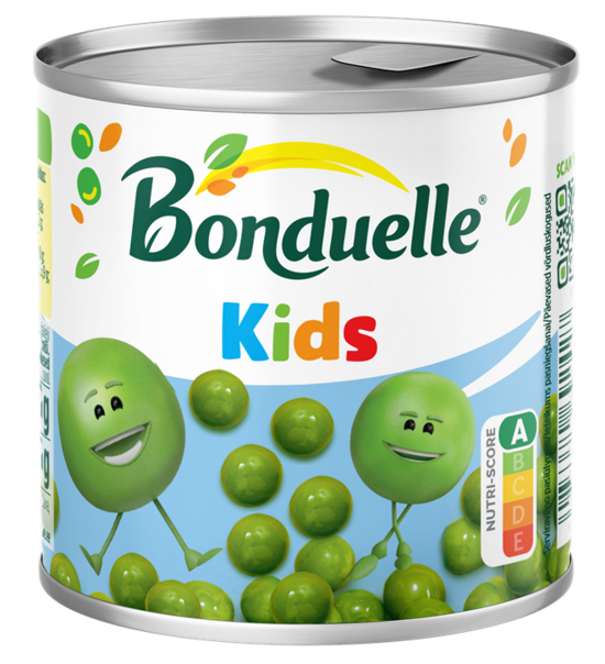 Konservēti zirnīši Bonduelle Kids, 200g/140 g