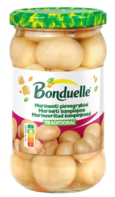 Marinēti šampinjoni Traditional Bonduelle, 280 g / 165 g