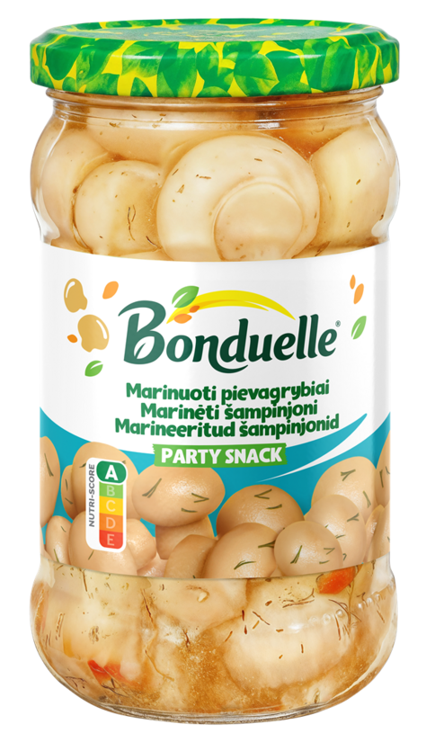 Marinēti šampinjoni Party Snack Bonduelle, 280g / 165g