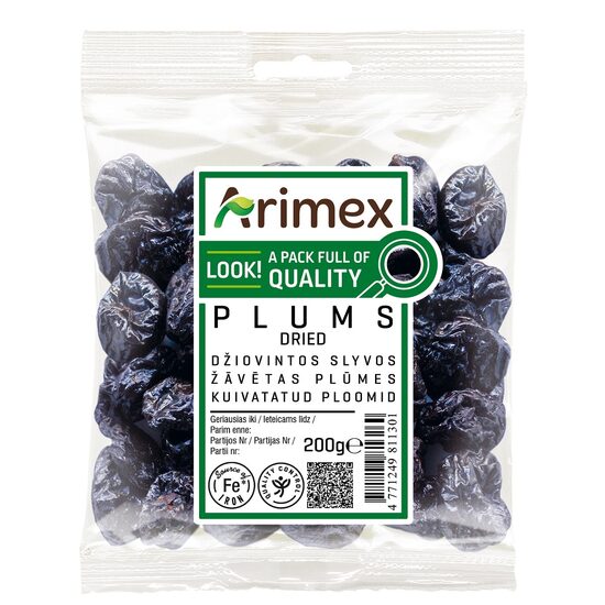 Žāvētas plūmes ARIMEX Ashlock, 200g
