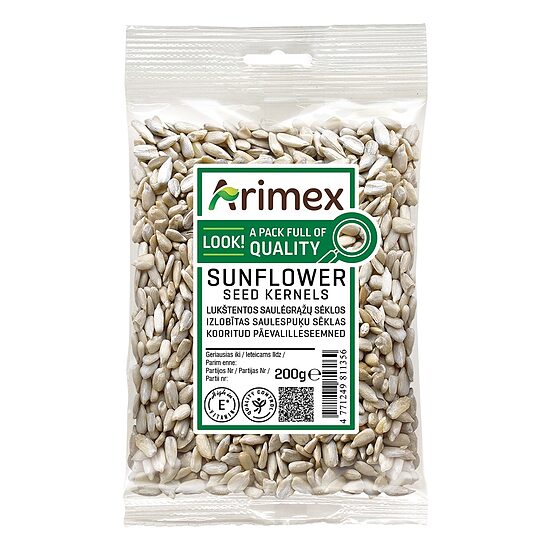 Saulespuķu sēklas tīrītas ARIMEX, 200g