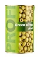 Zaļās olīvas bez kauliņiem PROFI, 4.3kg/2kg