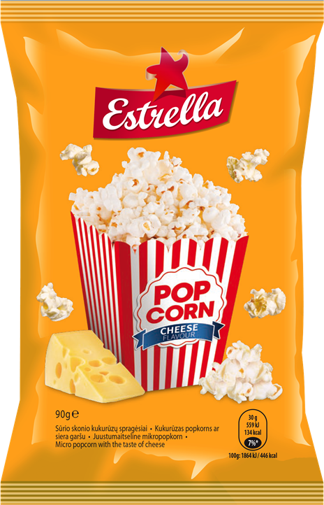 Popkorns Estrella ar siera garšu 90g
