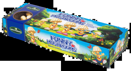 Jautrie sēņuki ar balto šokolādi MILTONAS, 170g