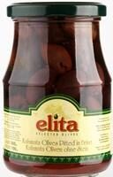 Sarkanās olīvas Kalamata bez kauliņiem ELITA, 370g/190g