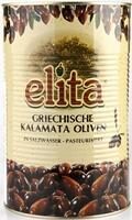 Melnās olīvas Kalamata bez kauliņiem ELITA, 4.1kg/2.5kg