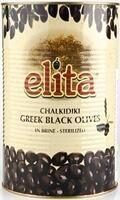 Melnās olīvas bez kauliņiem ELITA, 4.1kg/2kg
