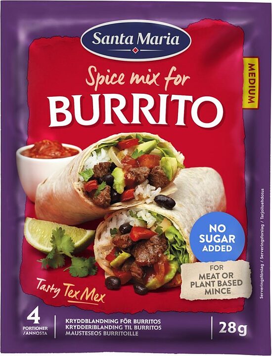 Burito garšvielu maisījums 28g, Santa Maria