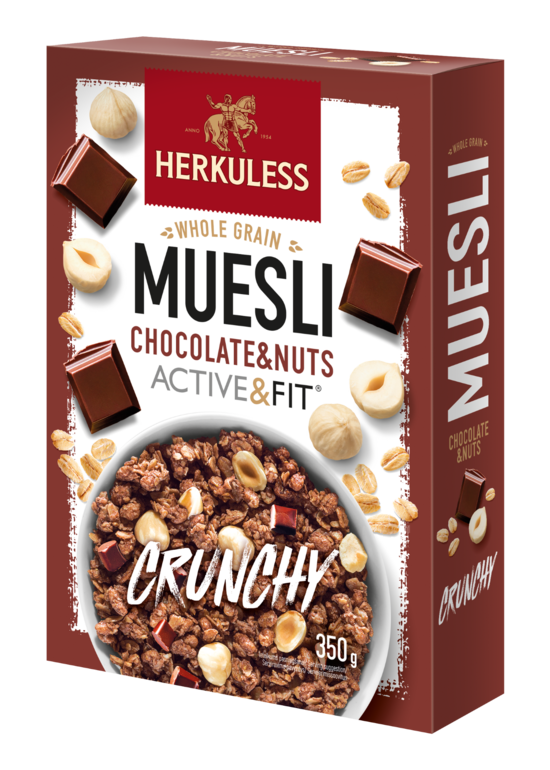 Musli HERKULESS Active&Fit Crunchy Choco Nuts, 350g