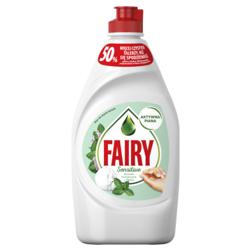 Trauku mazg.līdz. FAIRY Sensitive Tea Tree&Mint, 450ml