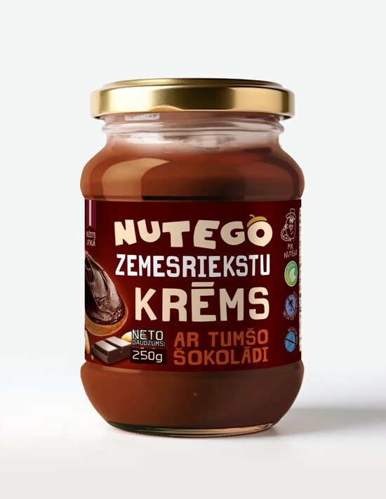 Zemesriekstu sviests NUTEGO ar tumšo šokolādi, 250g