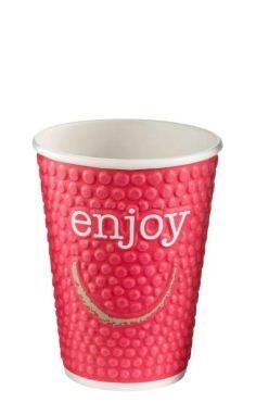 Papīra glāzes ENJOY, PAP, 300ml, D 90mm, 0.68kg, 40gab