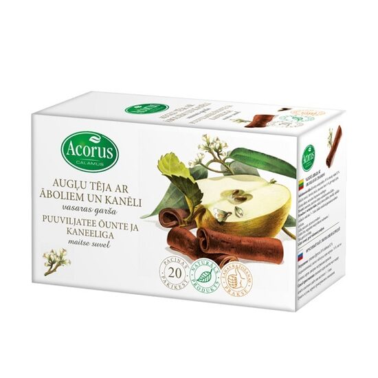 Augļu tēja HERBITUM ar Āboliem un Kanēli, maisiņi, 2.5gx20gb