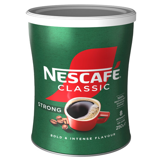 Šķīstošā kafija NESCAFE Classic Strong, metāla kārbā, 250g
