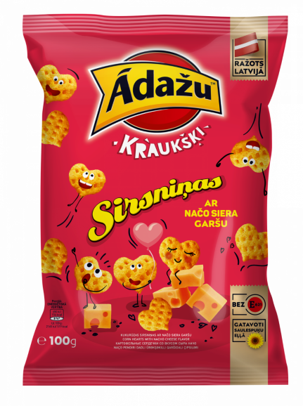 Čipsi ĀDAŽU Sirsniņas, 100g