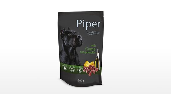 Konservi suņiem PIPER medījums, ķirbis, 500g