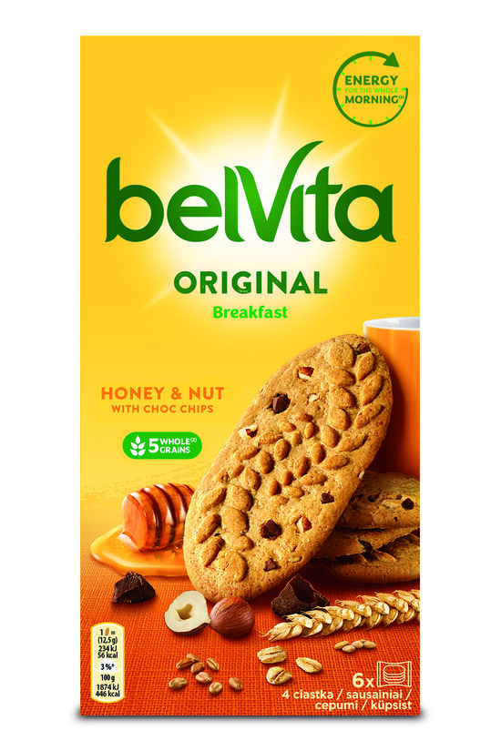 Belvita cepumi ar riekstiem un medu 300g