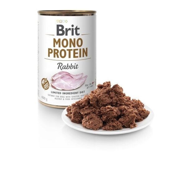 Konservi suņiem BRIT CARE Mono Protein Rabbit, 400g