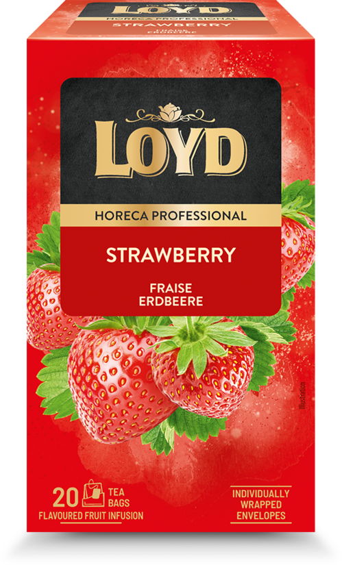 Augļu tēja LOYD ar zemenēm FS 20x2g