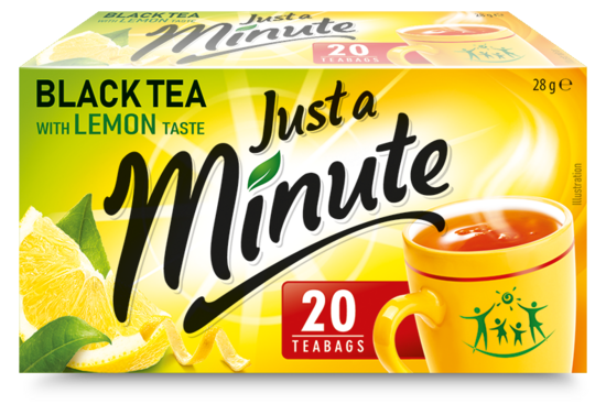 Melnā tēja JUST A MINUTE ar citronu garšu 20x1.4g