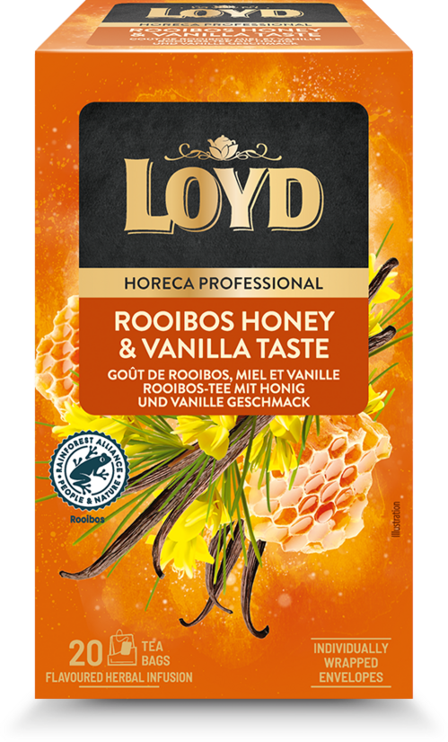 Sarkanā tēja LOYD Rooibos ar medu un vaniļu FS 20x2g