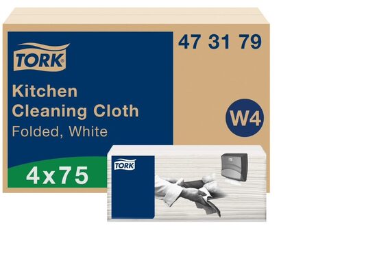Virtuves tīrīšanas drāniņas TORK, 75gab., W4, 473179