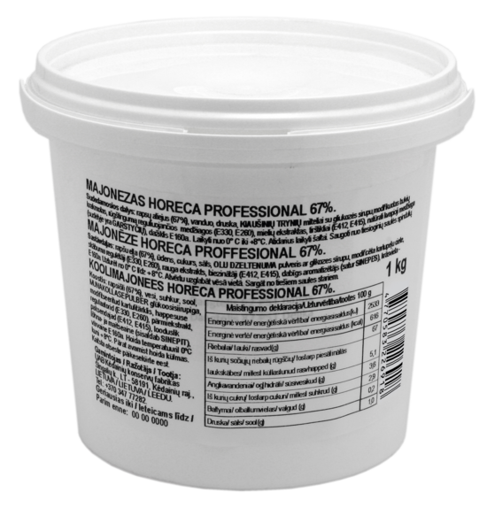 Majonēze HORECA PROFESSIONAL skolām 67%, 1kg