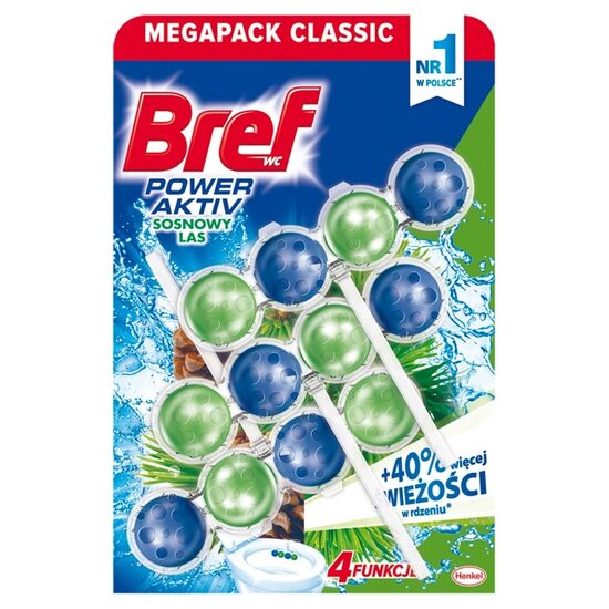 Tualetes bloks BREF Power Active Pine Ocean, 3x50g