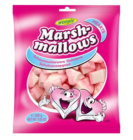 Zefīrs WOOGIE Marshmallows sirsniņas, 200g