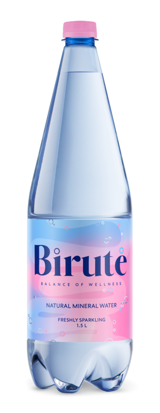Naturāls minerālūdens Birute, viegli gāzēts, 1,5l (DEP)