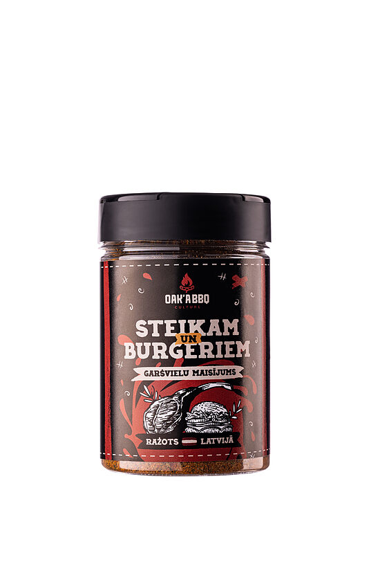 Garšvielu maisījumsOAK'A BBQ, Steikiem un Burgeriem, 140g