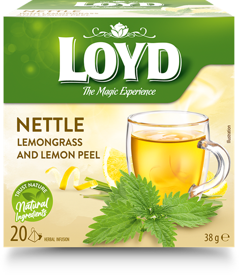 Nātru tēja LOYD Pyramids HERBAL ar citronu 20x 1,9 g