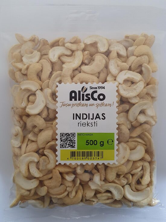 Indijas rieksti ALIS CO, pusītes, 500g