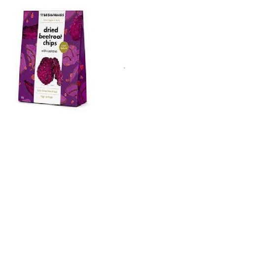 Biešu čipsi The BEGINNINGS ar indijas riekstiem, 40g