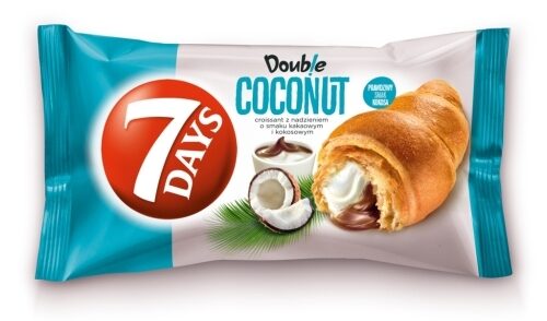 7DAYS Double kruasāns ar kakao un kokosriekstu pildījumu 60g