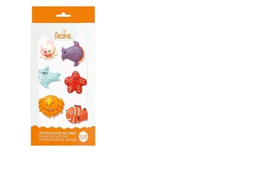 Pārtikas cukura dekors DECORA Sea Animals, 6gab