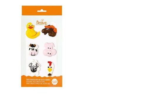 Pārtikas cukura dekors DECORA Farm Animals, 6gab